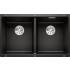 Zlew BLANCO SUBLINE 350/350-U czarny (korek manual InFino) (525987)