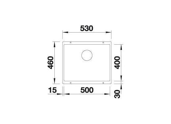 Zlew BLANCO SUBLINE 500-U antracyt (korek manual InFino) (523432)