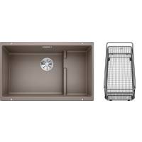 Zlew BLANCO SUBLINE 700-U LEVEL tartufo z koszykiem stalowym (korek manual InFino) (523459)