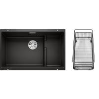Zlew BLANCO SUBLINE 700-U LEVEL Czarny, InFino, koszyk stalowy (526003)