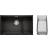 Zlew BLANCO SUBLINE 700-U LEVEL Czarny, InFino, koszyk stalowy (526003)