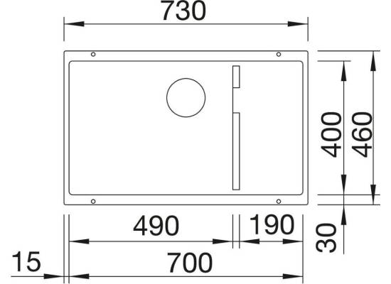 Zlew BLANCO SUBLINE 700-U LEVEL kawowy (korek manual InFino) (523547)