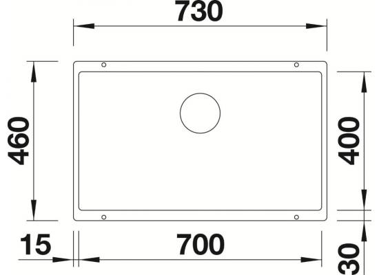 Zlew BLANCO SUBLINE 700-U szarość skały (korek manual InFino) (523443)