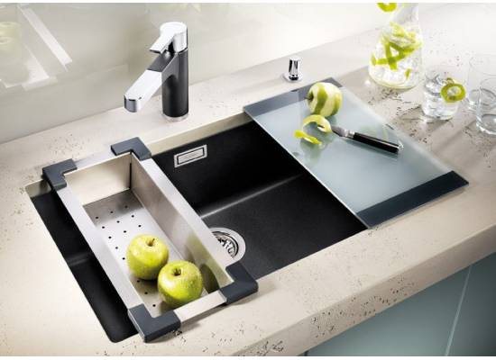 Zlew BLANCO SUBLINE 800-U biały (korek manual InFino) (523145)