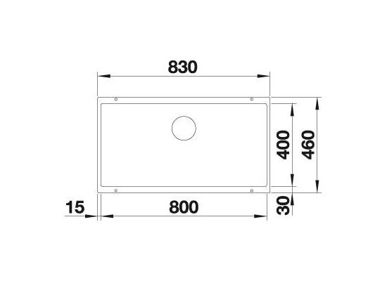 Zlew BLANCO SUBLINE 800-U biały (korek manual InFino) (523145)
