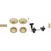 BLANCO Armatura odpływowo-przelewowa 2x3,5" z InFino, korkiem automat. i elementami stalowymi satin gold BLANCO Armatura odpływowo-przelewowa 2x3,5" z InFino, korkiem automat. i elementami stalowymi satin gold