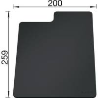Deska BLANCO z tworzywa SITYPad Lava grey, 259x200 (235900)