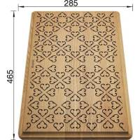 Deska BLANCO drewniana jesion z ornamentem, 465x285, [FARON XL 6 S] (237591)