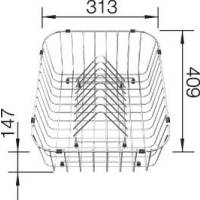 Kosz na naczynia BLANCO do ZIA, CLASSIC, NOVA, AXIS, METRA - 313x409x147mm (507829)