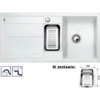 Zlew BLANCO METRA 6S BIAŁY (korek automatyczny + odsączarka stalowa) (513046) *** zamów wycięcie otworów GRATIS ***