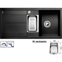 Zlew BLANCO METRA 6S ANTRACYT (korek auto + odsączarka) (513053) *** zamów wycięcie otworów GRATIS ***