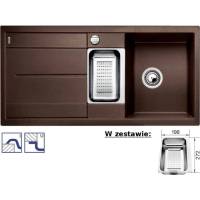 Zlew BLANCO METRA 6S KAWOWY (korek automatyczny + odsączarka stalowa) (515045) *** zamów wycięcie otworów GRATIS ***