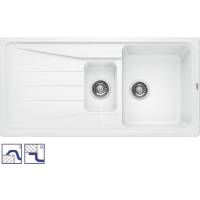 Zlew BLANCO SONA 6S BIAŁY (korek manual) (519855) *** zamów wycięcie otworów GRATIS ***