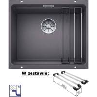 Zlew BLANCO ETAGON 500-U SZAROŚĆ SKAŁY (korek manual InFino + zestaw szyn) (522228)