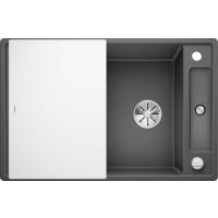 Zlew BLANCO AXIA III 45S szarość skały z deską szklaną (korek auto InFino) (523184) *** zamów wycięcie otworów GRATIS ***