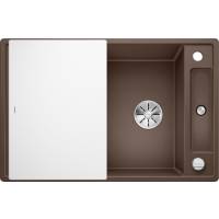 Zlew BLANCO AXIA III 45S kawowy z deską szklaną (korek auto InFino) (523192) *** zamów wycięcie otworów GRATIS ***