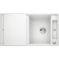 Zlew BLANCO AXIA III 5S biały z deską szklaną (korek auto InFino) (523219) *** zamów wycięcie otworów GRATIS ***