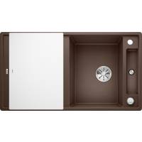 Zlew BLANCO AXIA III 5S kawowy z deską szklaną (korek auto InFino) (523224) *** zamów wycięcie otworów GRATIS ***