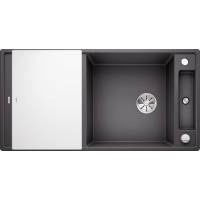Zlew BLANCO AXIA III XL 6S szarość skały odwracalny z deską szklaną(korek auto InFino) (523511) *** zamów wycięcie otworów GRATIS ***