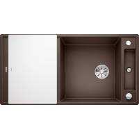 Zlew BLANCO AXIA III XL 6S kawowy odwracalny z deską szklaną(korek auto InFino) (523519) *** zamów wycięcie otworów GRATIS ***