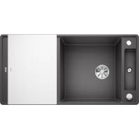 Zlew BLANCO AXIA III XL 6S-F szarość skały odwracalny z deską szklaną(korek auto InFino) (523527) *** zamów wycięcie otworów GRATIS ***