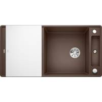 Zlew BLANCO AXIA III XL 6S-F kawowy odwracalny z deską szklaną(korek auto InFino) (523531) *** zamów wycięcie otworów GRATIS ***