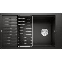 Zlew BLANCO ELON XL 8S czarny (korek manual InFino + kratka ociekowa) (525886) *** zamów wycięcie otworów GRATIS ***