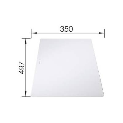Deska BLANCO szklana biała do AXIA III 497 x 350 mm (234045)