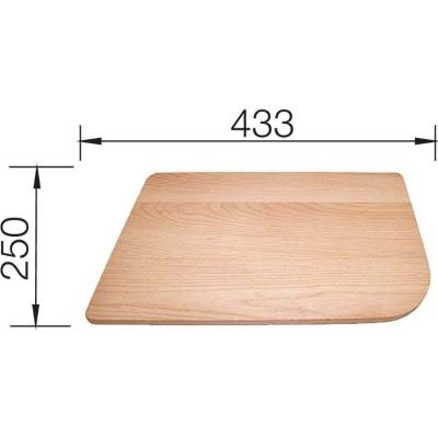Deska BLANCO z drewna bukowego do DELTA stal - 433x250mm (513484)