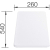 Deska BLANCO z białego tworzywa do DALAGO, CLASSIC 5S, 6S, 8S - 540x260x20mm (210521)