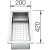 Odsączarka BLANCO stalowa do ZEROX, CLARON - 420x200x100mm (219649)