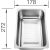Odsączarka stalowa BLANCO do LEXA 6S, ZIA 6S - 272x178x72mm (220736) Odsączarka stalowa BLANCO do LEXA 6S, ZIA 6S - 272x178x72mm (220736)