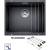 Zlew BLANCO ETAGON 500-U ANTRACYT (korek manual InFino + zestaw szyn) (522227)