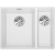 Zlew BLANCO SUBLINE 340/160-F biały (korek manual InFino) (523571)