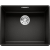 Zlew BLANCO SUBLINE 500-F czarny (korek manual InFino) (525994)