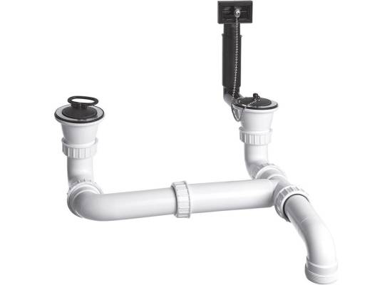 Armatura BLANCO przelewowo-odpływowa 2x1,5 do modeli RZS, TOP EZ, TOP EZS (137034)