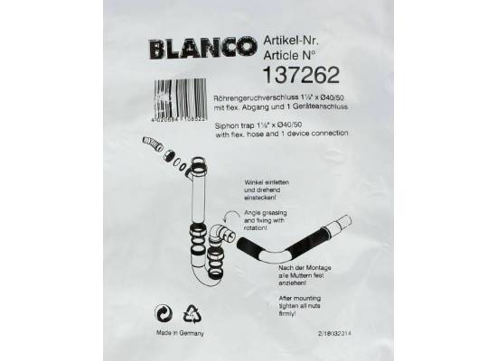 Syfon BLANCO z giętkim podłączeniem (137262)