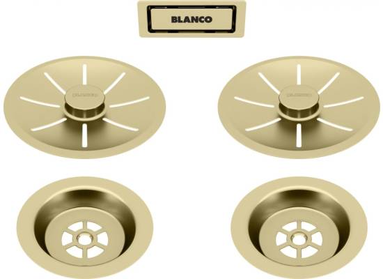 Zestaw elementów BLANCO InFino SATIN GOLD do syfonu 1,5 i 2 komorowego (203477)