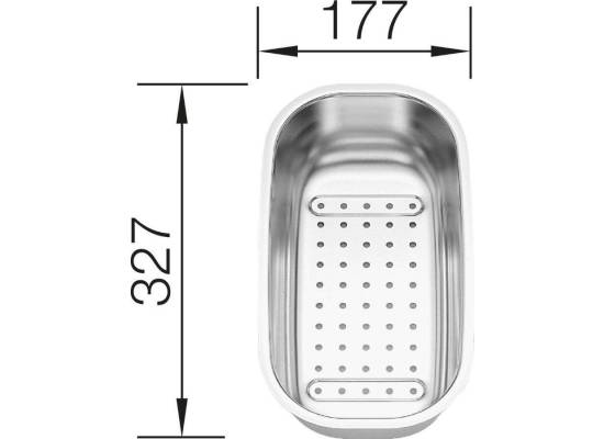 Odsączarka BLANCO stalowa do SUPRA160-U, NOVA 6/6S, TIPO 6S, MEDIAN 6S - 327x177x77mm (208195)