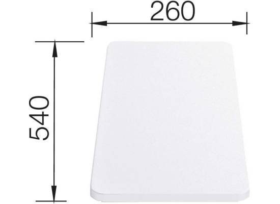 Deska BLANCO z białego tworzywa do DALAGO, CLASSIC 5S, 6S, 8S - 540x260x20mm (210521)