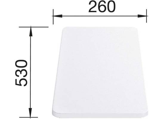 Deska BLANCO z białego tworzywa do MEDIAN, METRA, ZIA, LEXA, LANTOS - 530x260x20mm (217611)