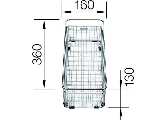 Kosz na naczynia BLANCO wielofunkcyjny do SUBLINE - 360x160x130mm (223297)