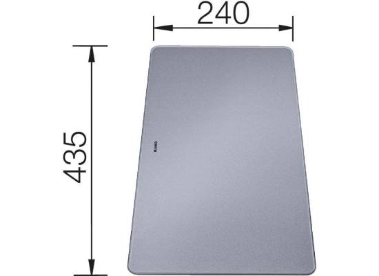 Deska BLANCO ze szkła srebrna do SUBLINE ceramika - 240x435x17mm (227699)