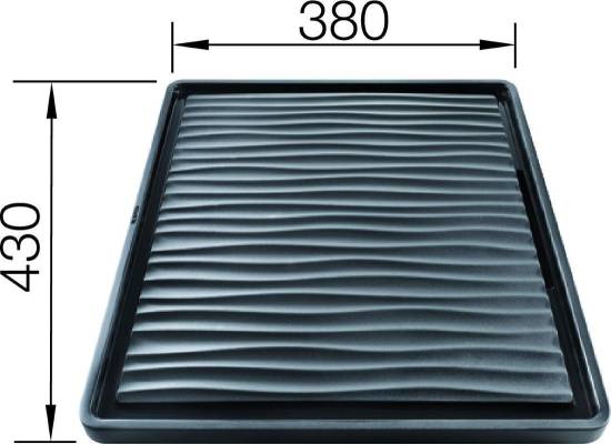Ociekacz z tworzywa BLANCO czarny do komór podwieszanych - 430x380mm (230734)
