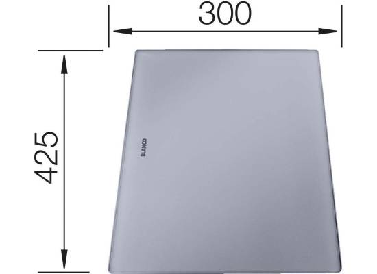 Deska BLANCO ze szkła srebrna do DIVON II - 425x300mm (230970)