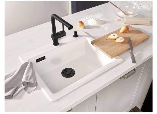 Zestaw elementów BLANCO InFino CZARNY MAT do syfonu 1 komorowego (239975)