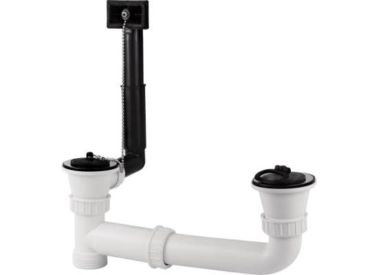 Armatura BLANCO przelewowo-odpływowa 2x1,5" do modeli TOP ED (504748)