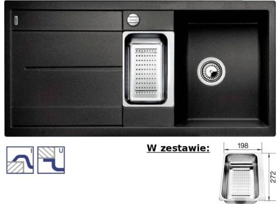 Zlew BLANCO METRA 6S ANTRACYT (korek auto + odsączarka) (513053) *** zamów wycięcie otworów GRATIS ***