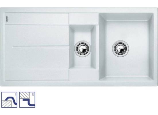 Zlew BLANCO METRA 6S BIAŁY (korek manual) (513223) *** zamów wycięcie otworów GRATIS ***