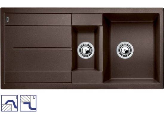 Zlew BLANCO METRA 6S KAWOWY (korek manual) (515046) *** zamów wycięcie otworów GRATIS ***